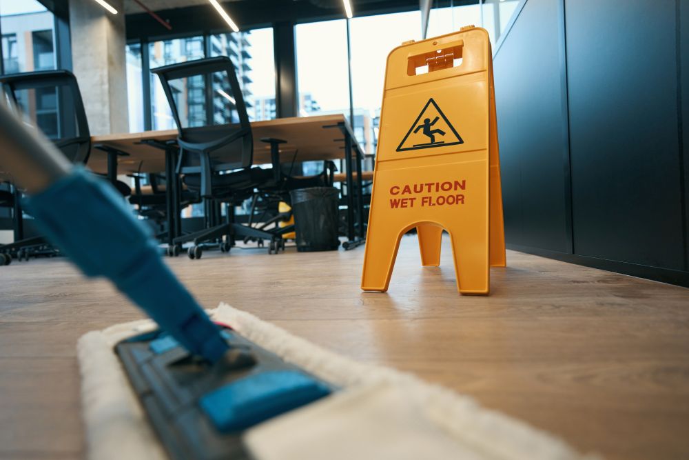 cleaning-with-special-mop-in-the-modern-office